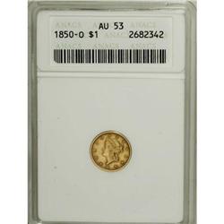1850-O G$1 AU53 ANACS