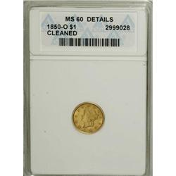 1850-O G$1 MS60 Details ANACS