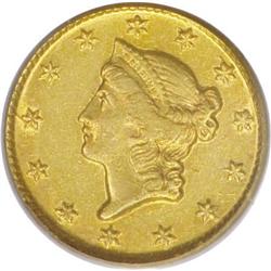 1853-D G$1 AU53 PCGS