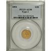 Image 1 : 1854 G$1 Type Two AU50 PCGS