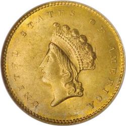 1854 G$1 Type Two MS64 NGC
