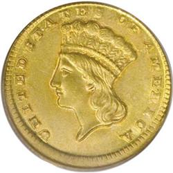 1858-D G$1 AU58 PCGS