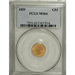 1859 G$1 MS64 PCGS