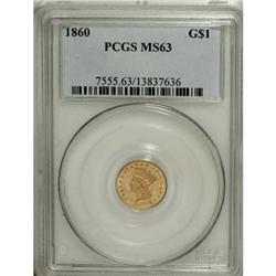 1860 G$1 MS63 PCGS