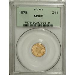 1878 G$1 MS60 PCGS