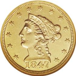 1847-C $2 1/2 MS61 NGC