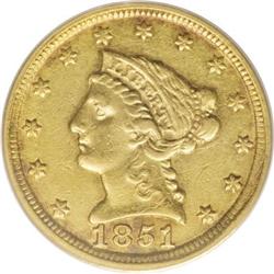 1851-D $2 1/2 XF45 PCGS