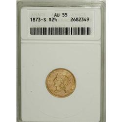 1873-S $2 1/2 AU55 ANACS