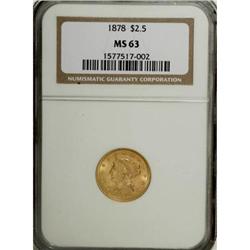 1878 $2 1/2 MS63 NGC