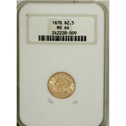 1878 $2 1/2 MS64 NGC
