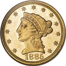 1885 $2 1/2 MS63 Prooflike NGC