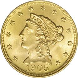 1905 $2 1/2 MS66 PCGS