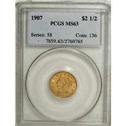 1907 $2 1/2 MS63 PCGS