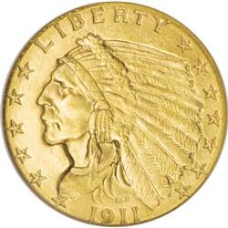 1911 $2 1/2 MS65 NGC