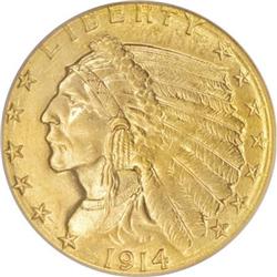 1914-D $2 1/2 MS64 PCGS