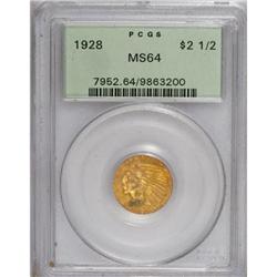 1928 $2 1/2 MS64 PCGS
