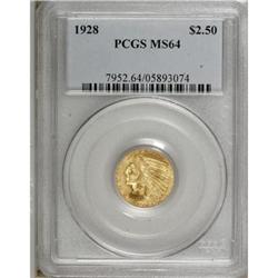 1928 $2 1/2 MS64 PCGS