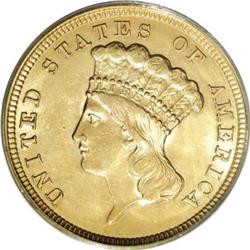 1854 $3 MS62 PCGS