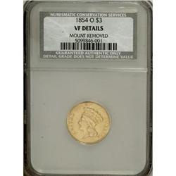 1854-O $3--Mount Removed--NCS. VF Details