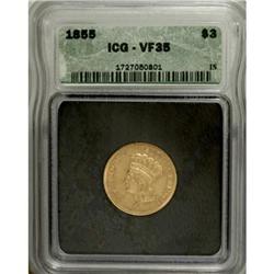 1855 $3 VF35 ICG