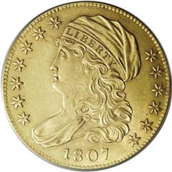1807 $5 Bust Left MS62 PCGS