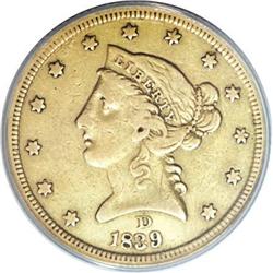 1839-D $5 XF40 Details ANACS