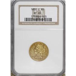1850-C $5 XF45 NGC