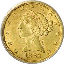 1882-CC $5 AU58 PCGS
