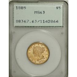 1885 $5 MS63 PCGS