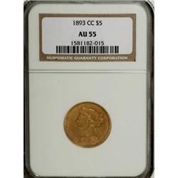 1893-CC $5 AU55 NGC