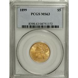 1899 $5 MS63 PCGS