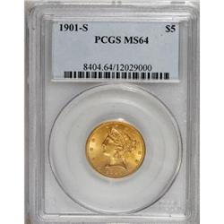 1901-S $5 MS64 PCGS