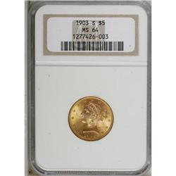 1903-S $5 MS64 NGC