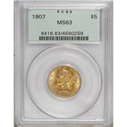 1907 $5 MS63 PCGS