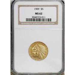 1909 $5 MS62 NGC