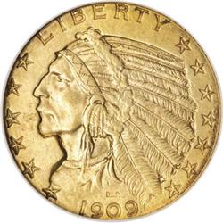 1909-S $5 MS62 NGC