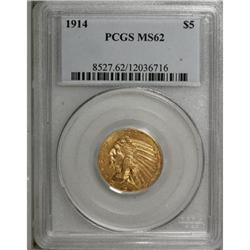 1914 $5 MS62 PCGS