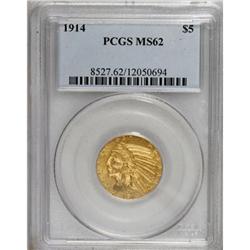 1914 $5 MS62 PCGS
