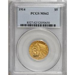 1914 $5 MS62 PCGS