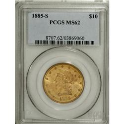 1885-S $10 MS62 PCGS
