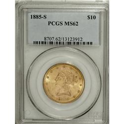 1885-S $10 MS62 PCGS