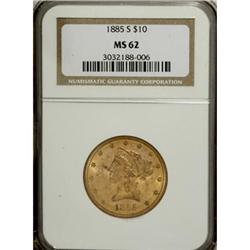 1885-S $10 MS62 NGC