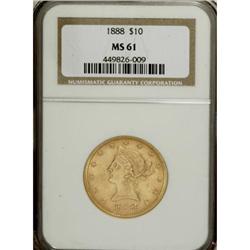 1888 $10 MS61 NGC