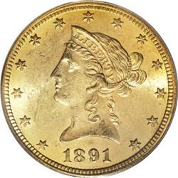 1891-CC $10 MS63 PCGS