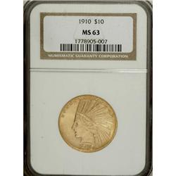 1910 $10 MS63 NGC