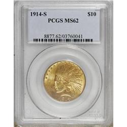 1914-S $10 MS62 PCGS