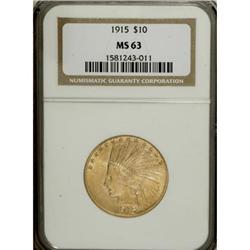 1915 $10 MS63 NGC