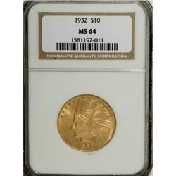 1932 $10 MS64 NGC