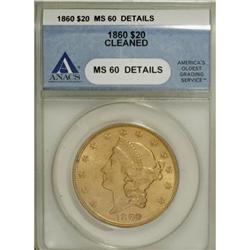 1860 $20 MS60 Details ANACS