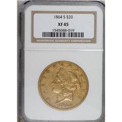 1864-S $20 XF45 NGC